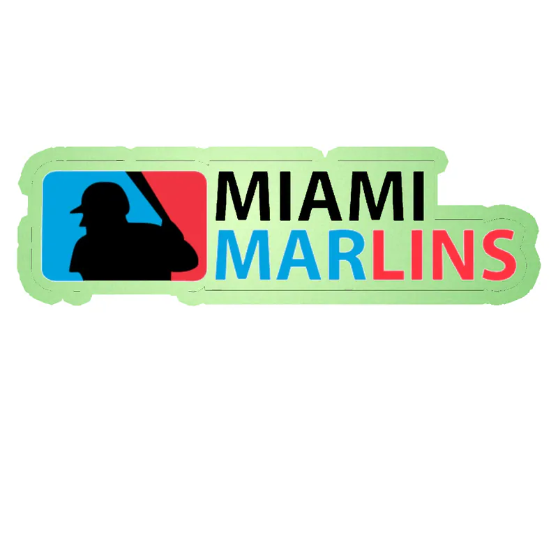 Miami Marlins - MLB Logo - Glow in the Dark Vinyl Sticker - Custom Size