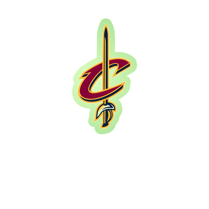 Cleveland Cavaliers - C With Sword - Glow in the Dark Vinyl Sticker - Custom Size