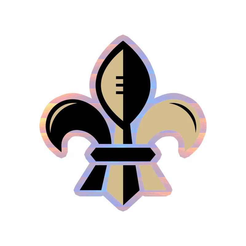 New Orleans Saints - Image 4 - Holographic Vinyl Sticker - Custom Size