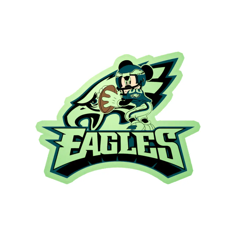 Philadelphia Eagles - Image 1 - Glow in the Dark Vinyl Sticker - Custom Size
