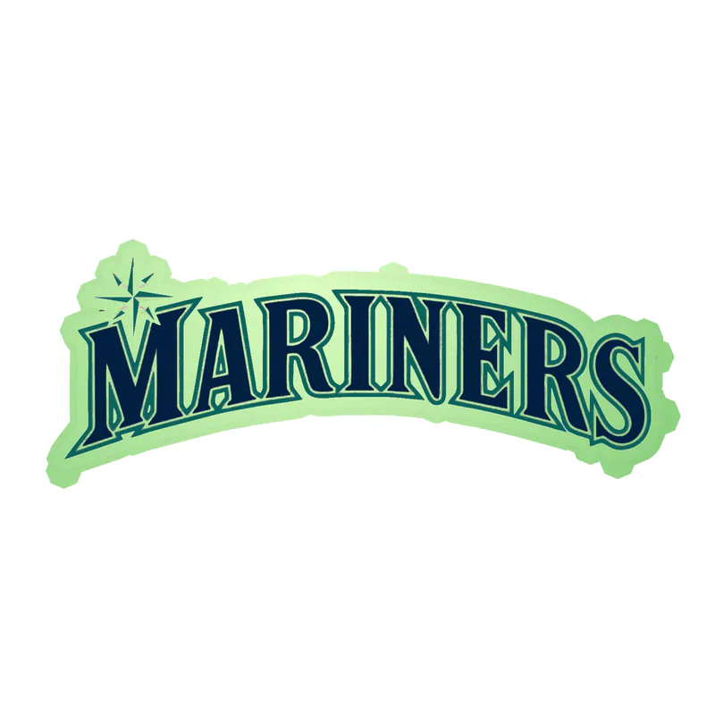 Seattle Mariners - Name - Glow in the Dark Vinyl Sticker - Custom Size