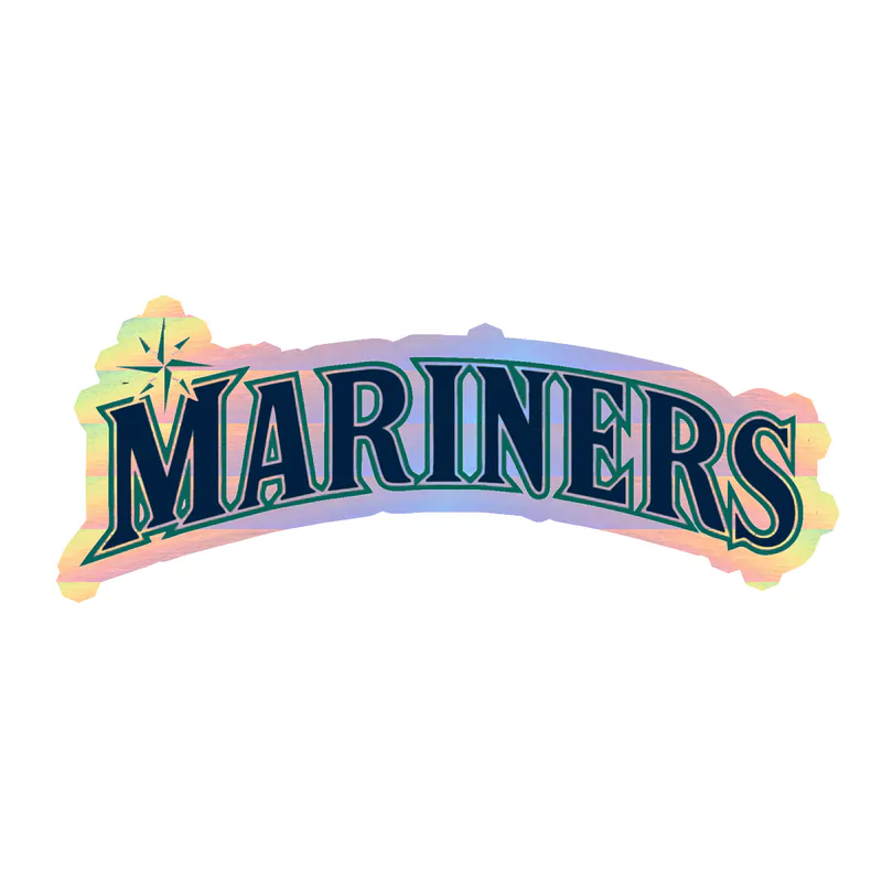 Seattle Mariners - Name - Holographic Vinyl Sticker - Custom Size
