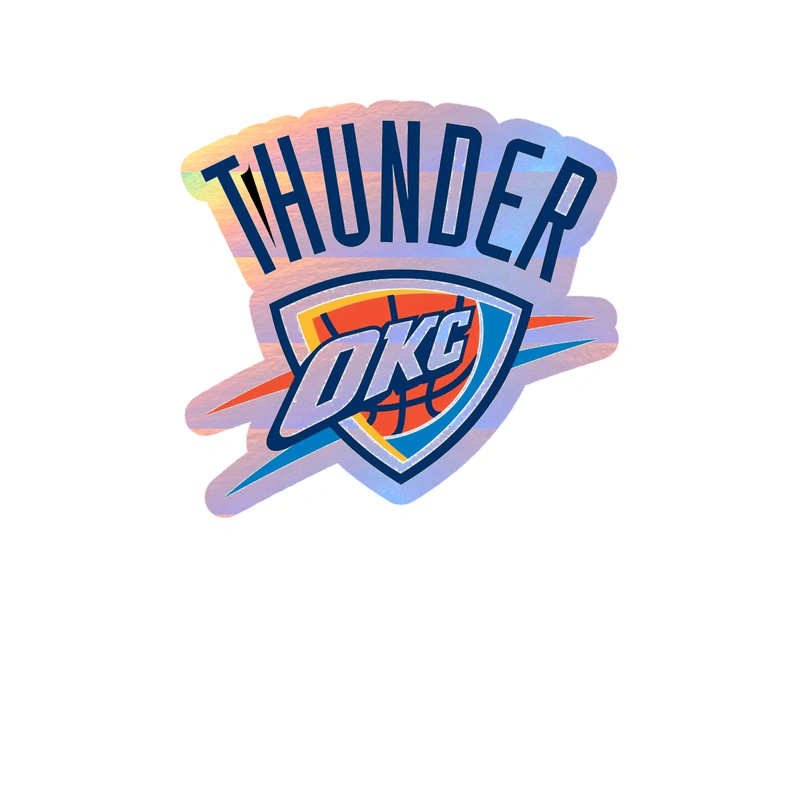 Oklahoma City Thunder - Image 6 - Holographic Vinyl Sticker - Custom Size