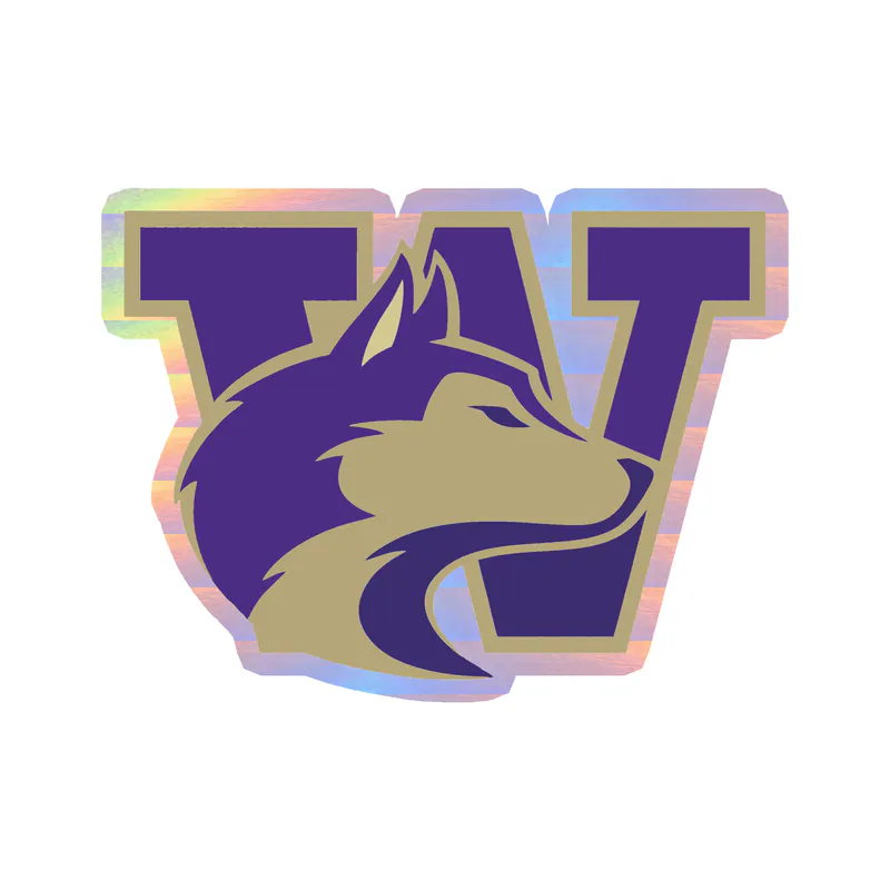 Washington Huskies - Image 2 - Holographic Vinyl Decal - Custom Size