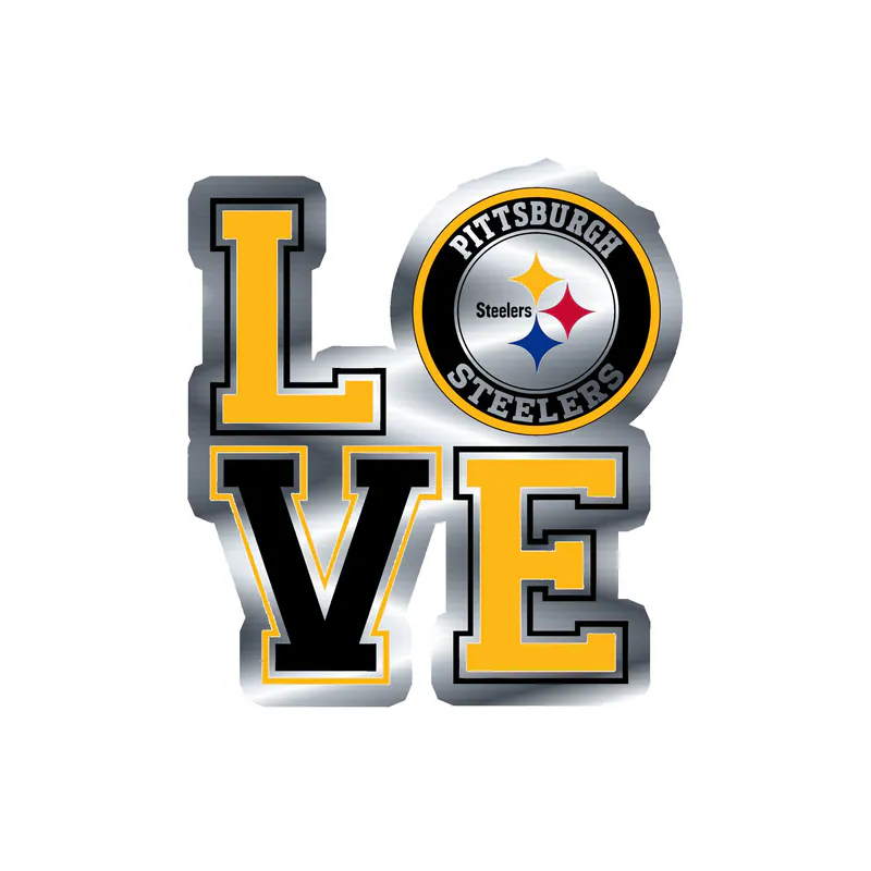 Pittsburgh Steelers - Image 3 - Silver Chrome Vinyl Sticker - Custom Size