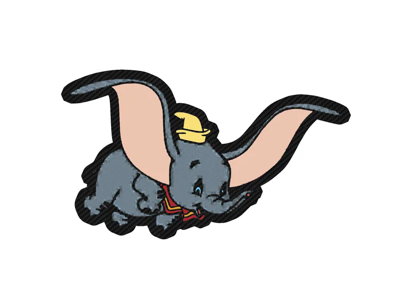 Dumbo Carbon Fiber Vinyl Sticker - Custom Size