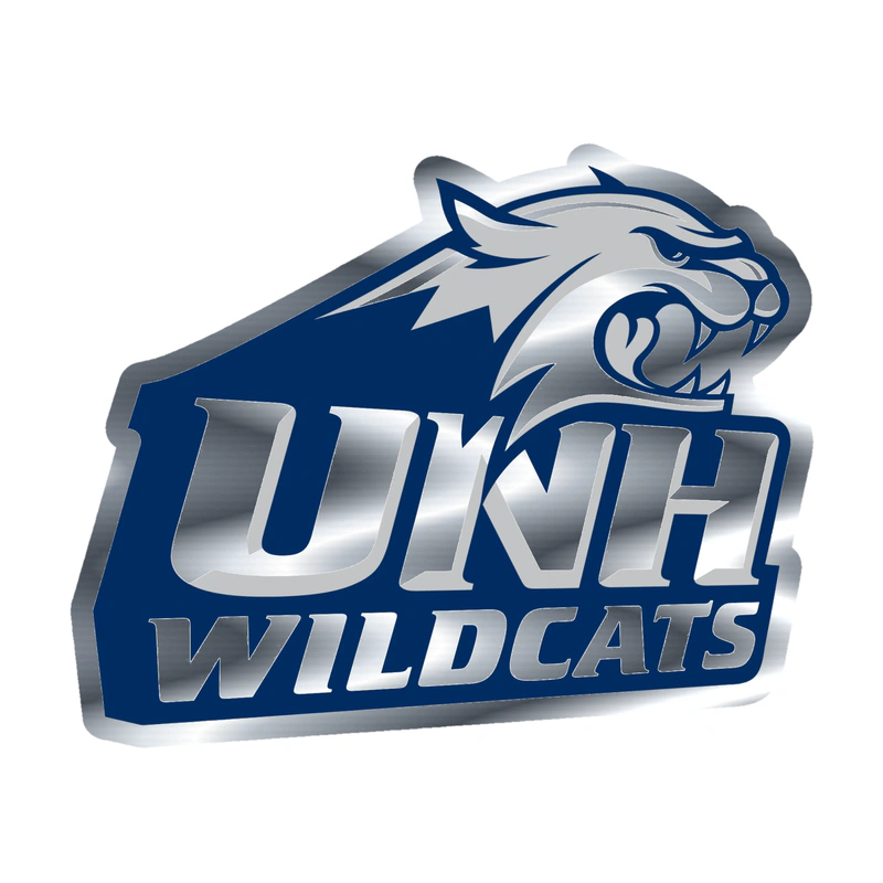 New Hampshire Wildcats Silver Chrome Vinyl Decal - Custom Size