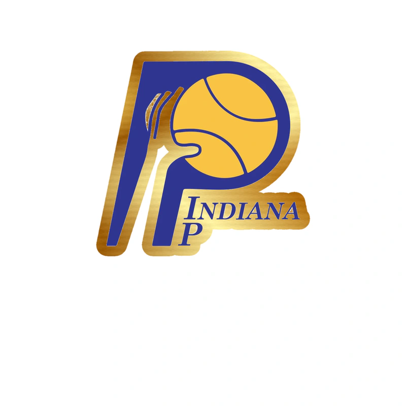 Indiana Pacers - Image 2 - Gold Chrome Vinyl Sticker - Custom Size