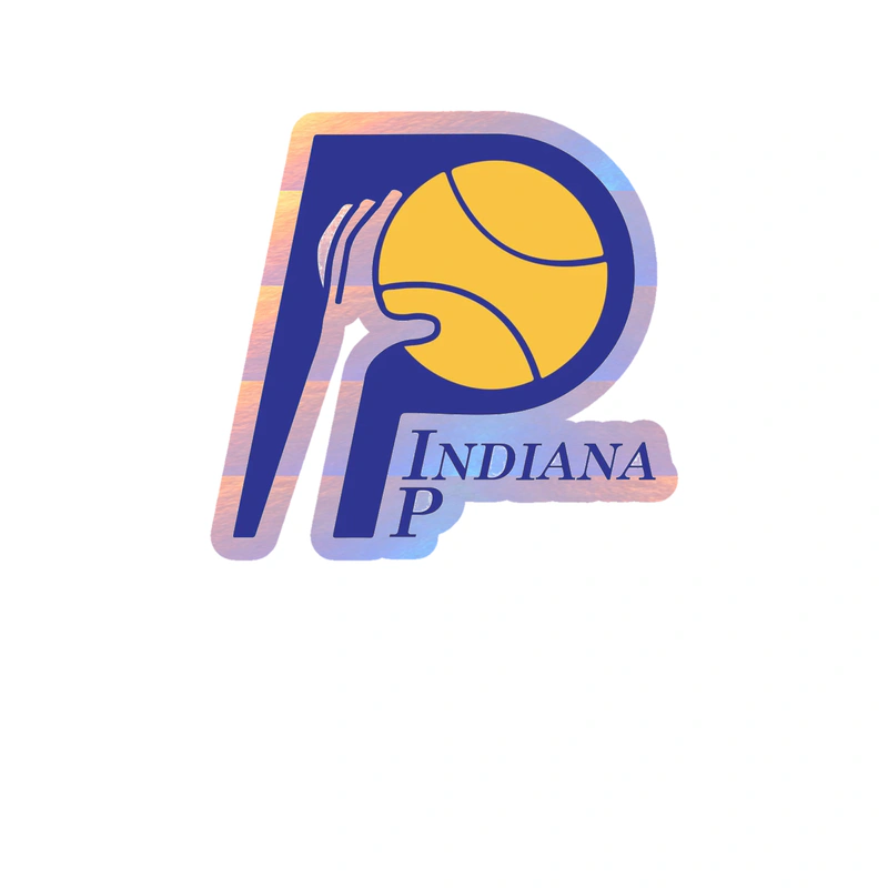 Indiana Pacers - Image 2 - Holographic Vinyl Sticker - Custom Size