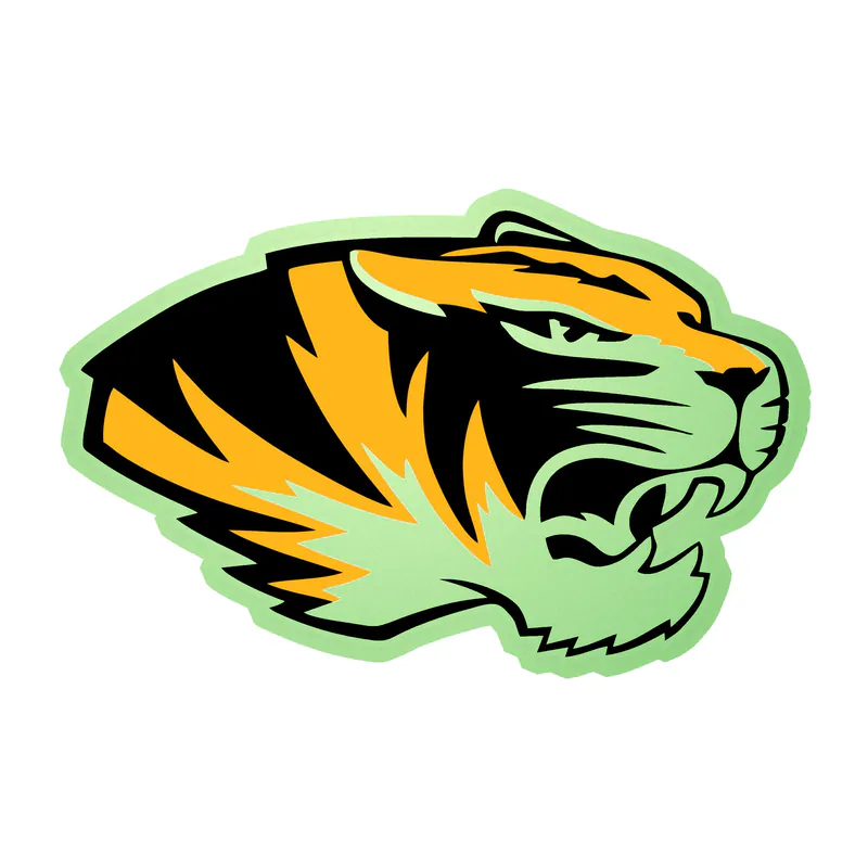 Missouri Tigers - Image 1 - Glow in the Dark Vinyl Decal - Custom Size