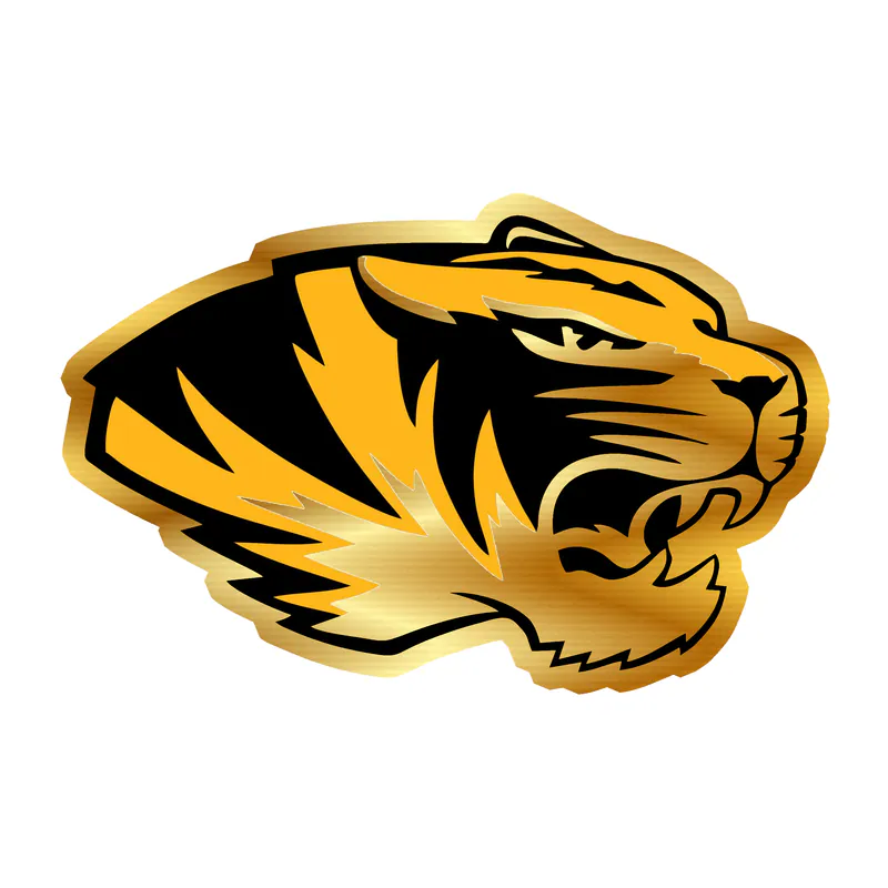 Missouri Tigers - Image 1 - Gold Chrome Vinyl Decal - Custom Size