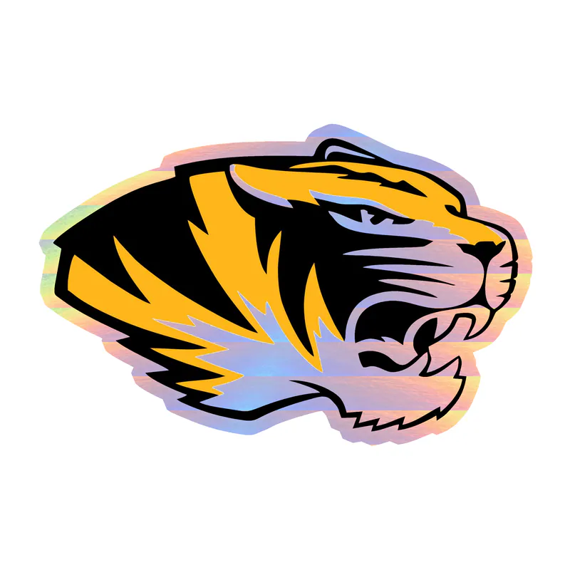 Missouri Tigers - Image 1 - Holographic Vinyl Decal - Custom Size