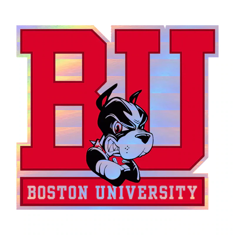 Boston University Terriers Holographic Vinyl Decal - Custom Size