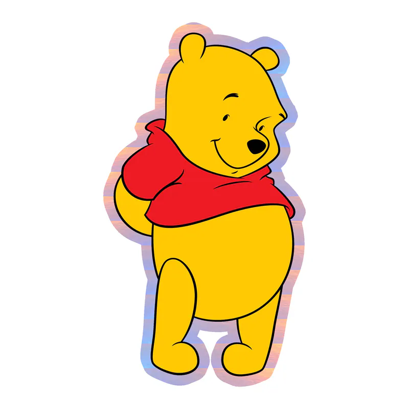 Winnie The Pooh - Holographic Vinyl Sticker - Custom Size