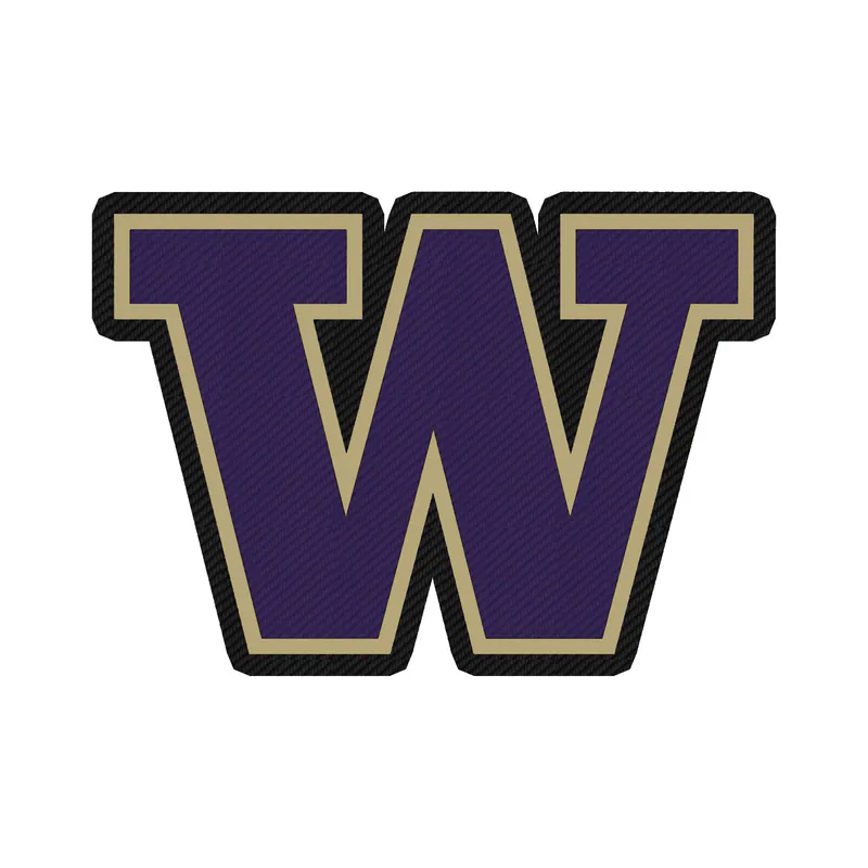 Washington Huskies - Image 1 - Carbon Fiber Vinyl Decal - Custom Size