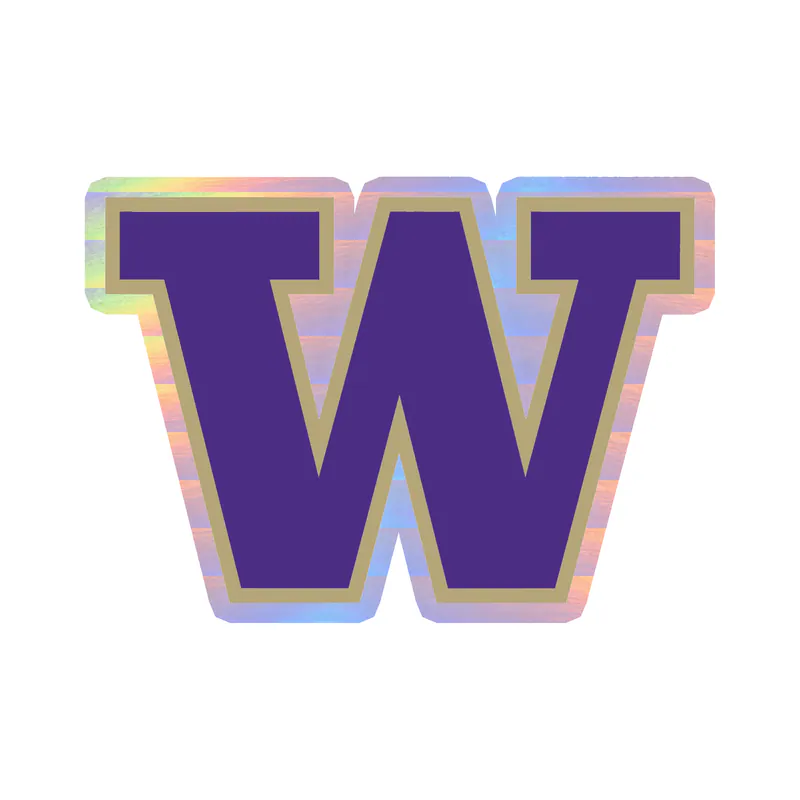 Washington Huskies - Image 1 - Holographic Vinyl Decal - Custom Size