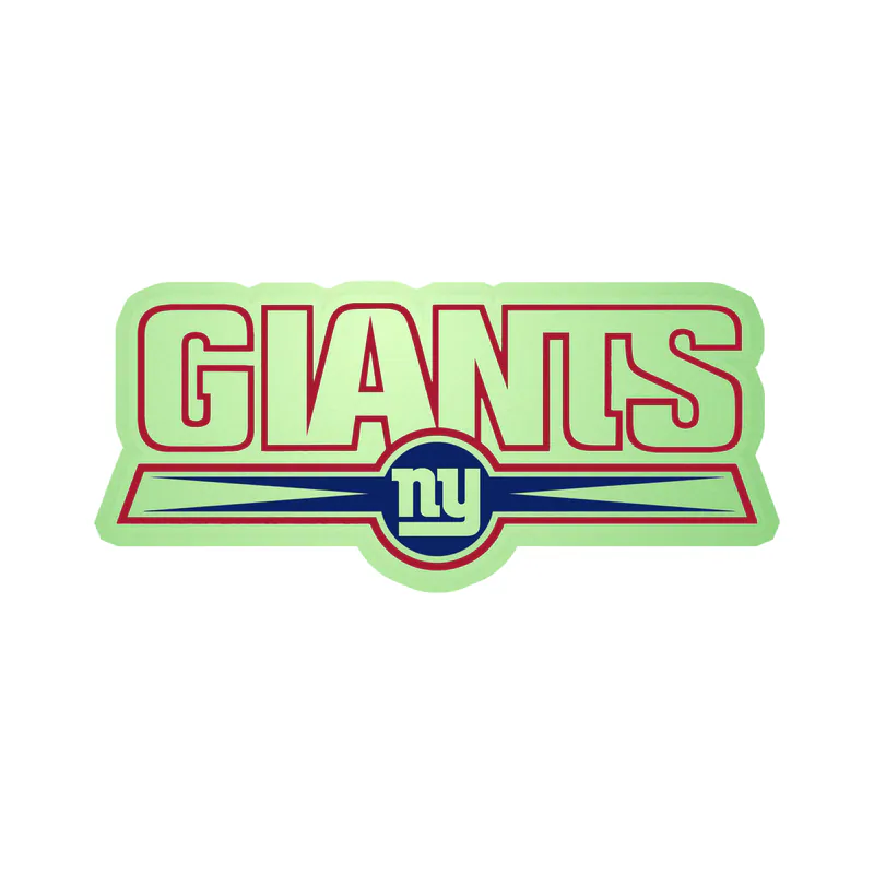 New York Giants - White Giants NY - Glow in the Dark Vinyl Sticker - Custom Size