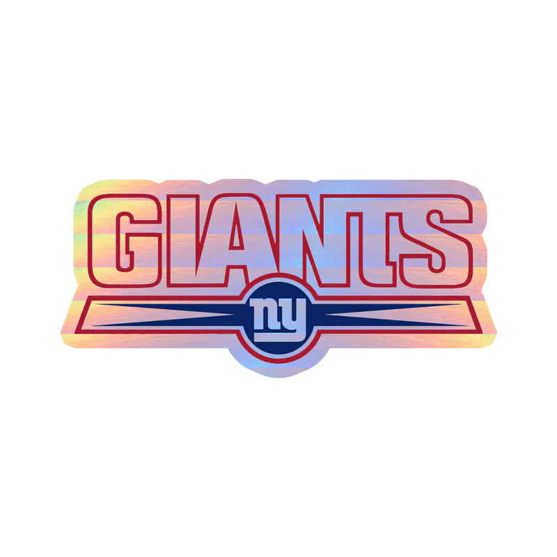 New York Giants - White Giants NY - Holographic Vinyl Sticker - Custom Size