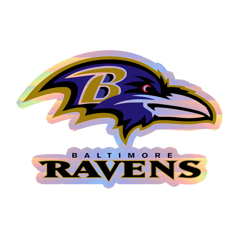 Baltimore Ravens - Image 13 - Holographic Vinyl Sticker - Custom Size