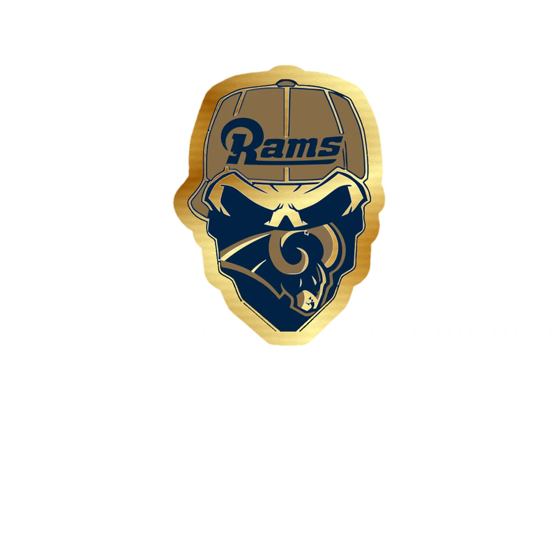 Los Angeles Rams - Image 10 - Gold Chrome Vinyl Sticker - Custom Size