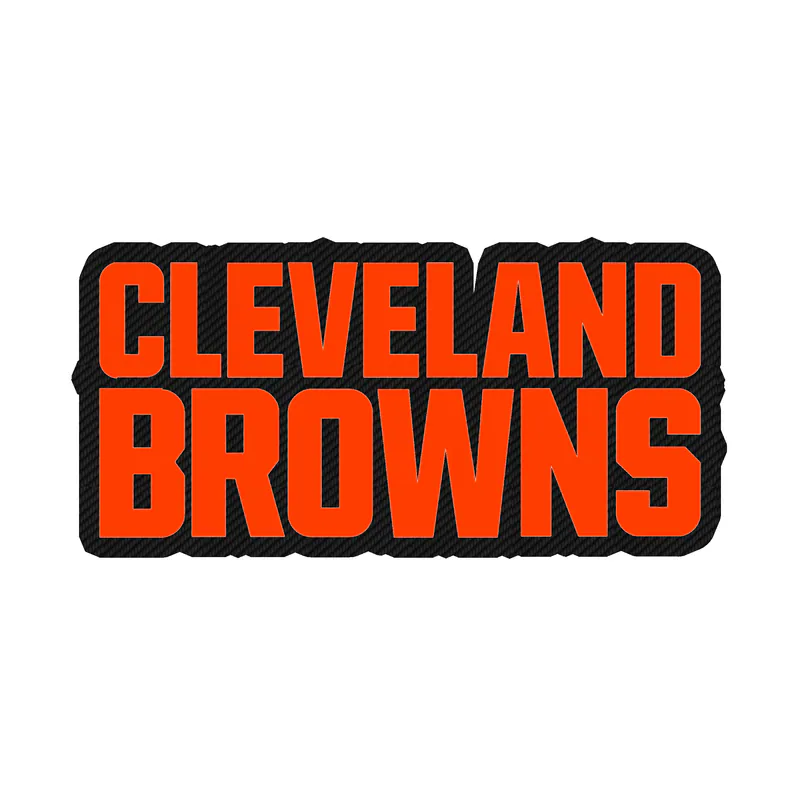 Cleveland Browns - Name - Carbon Fiber Vinyl Sticker - Custom Size