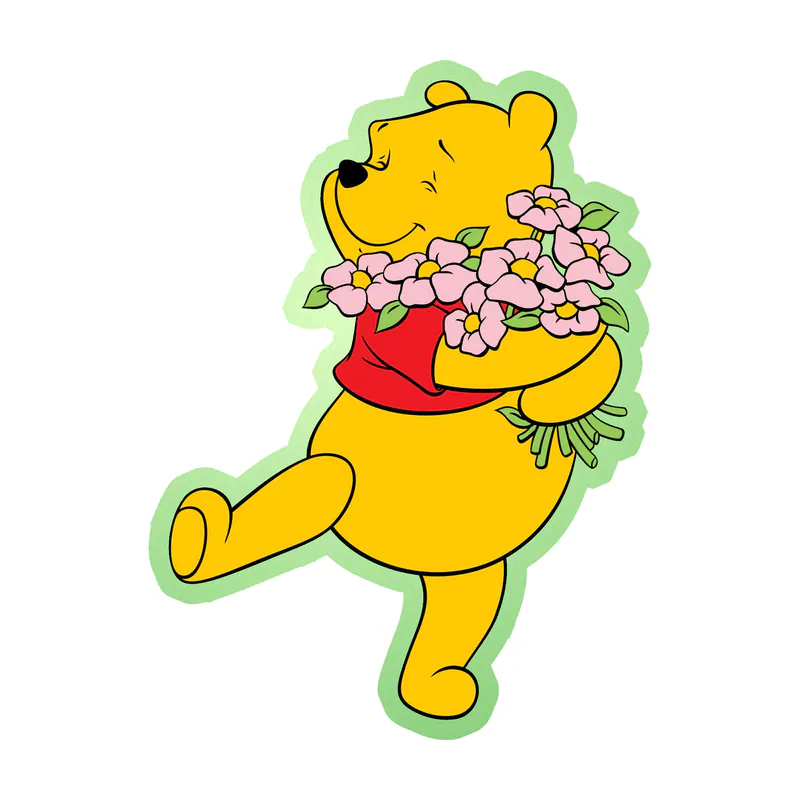 Winnie The Pooh - Glow in the Dark Vinyl Sticker - Custom Size