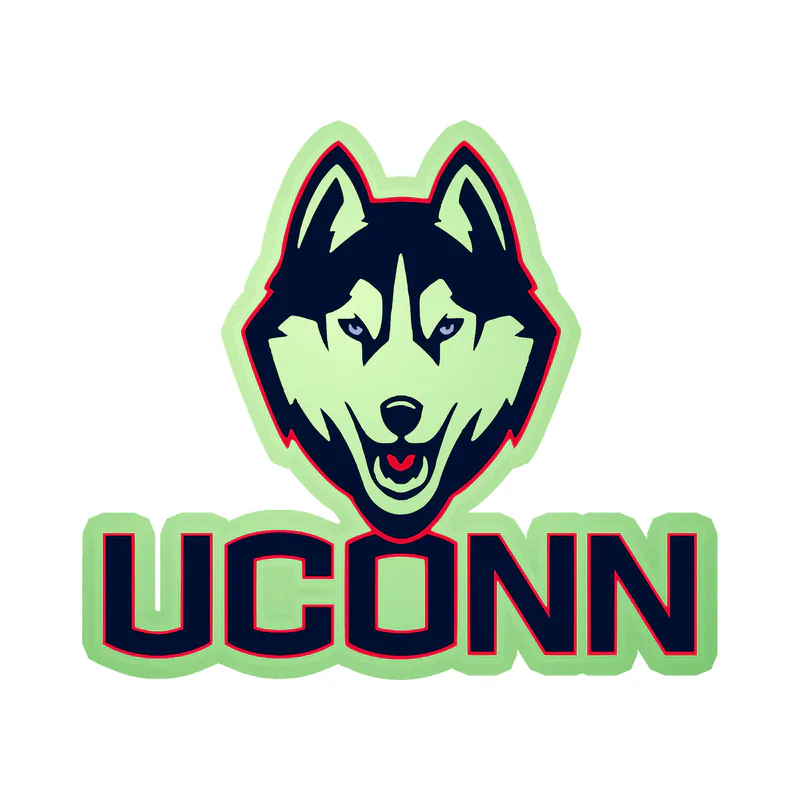 UConn Glow in the Dark Vinyl Decal - Custom Size
