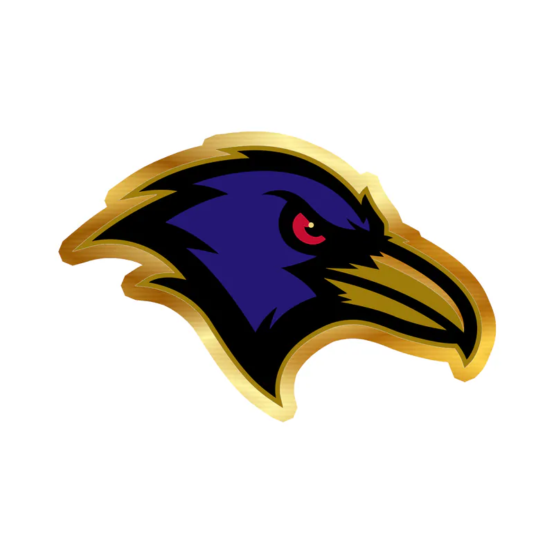 Baltimore Ravens - Image 7 - Gold Chrome Vinyl Sticker - Custom Size