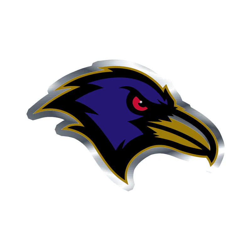 Baltimore Ravens - Image 7 - Silver Chrome Vinyl Sticker - Custom Size