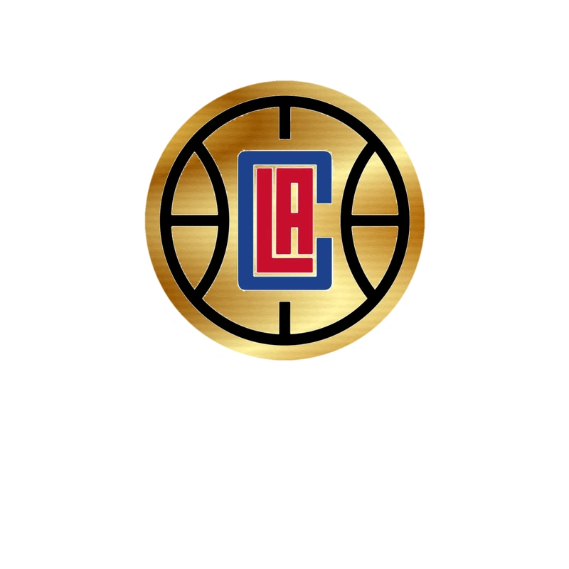 Los Angeles Clippers - Image 6 - Gold Chrome Vinyl Sticker - Custom Size