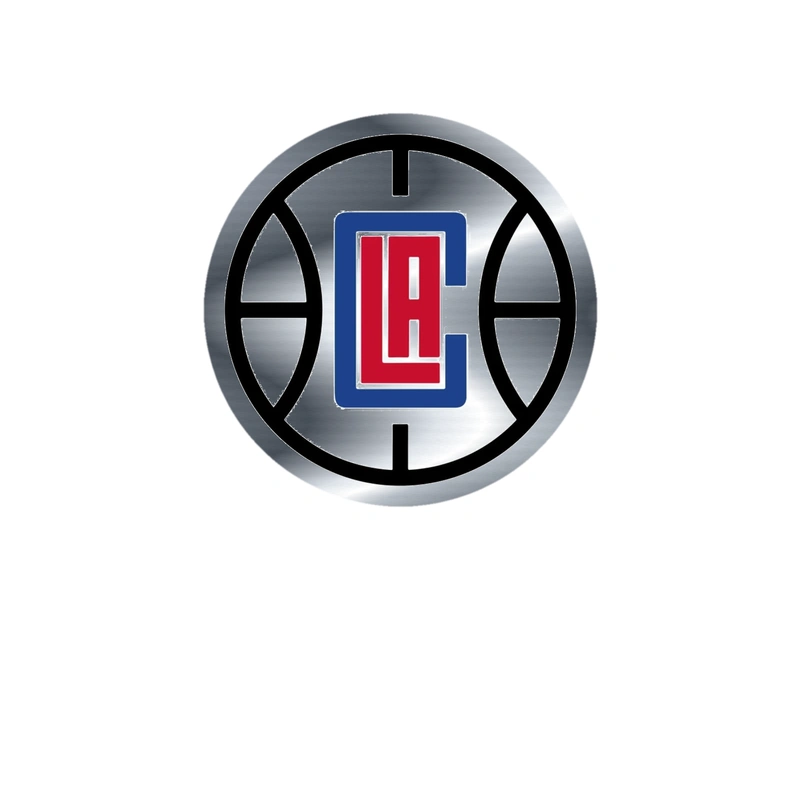Los Angeles Clippers - Image 6 - Silver Chrome Vinyl Sticker - Custom Size