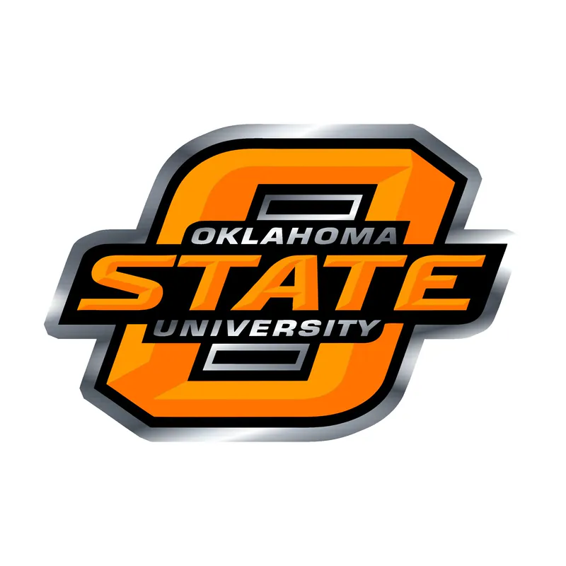 Oklahoma State University Cowboys - Image 4 - Silver Chrome Vinyl Decal - Custom Size
