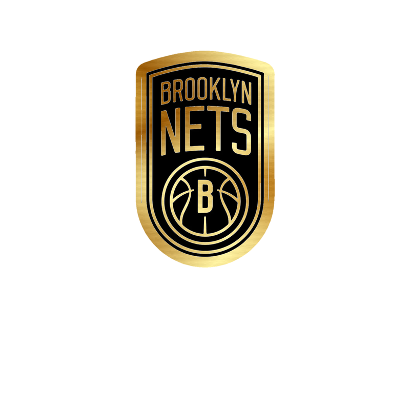 Brooklyn Nets - Image 1 - Gold Chrome Vinyl Sticker - Custom Size