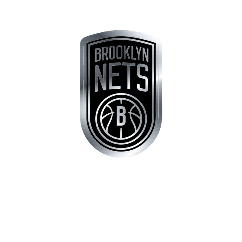 Brooklyn Nets - Image 1 - Silver Chrome Vinyl Sticker - Custom Size