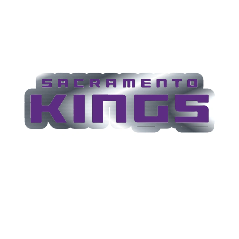 Sacramento Kings - Image 10 - Silver Chrome Vinyl Sticker - Custom Size