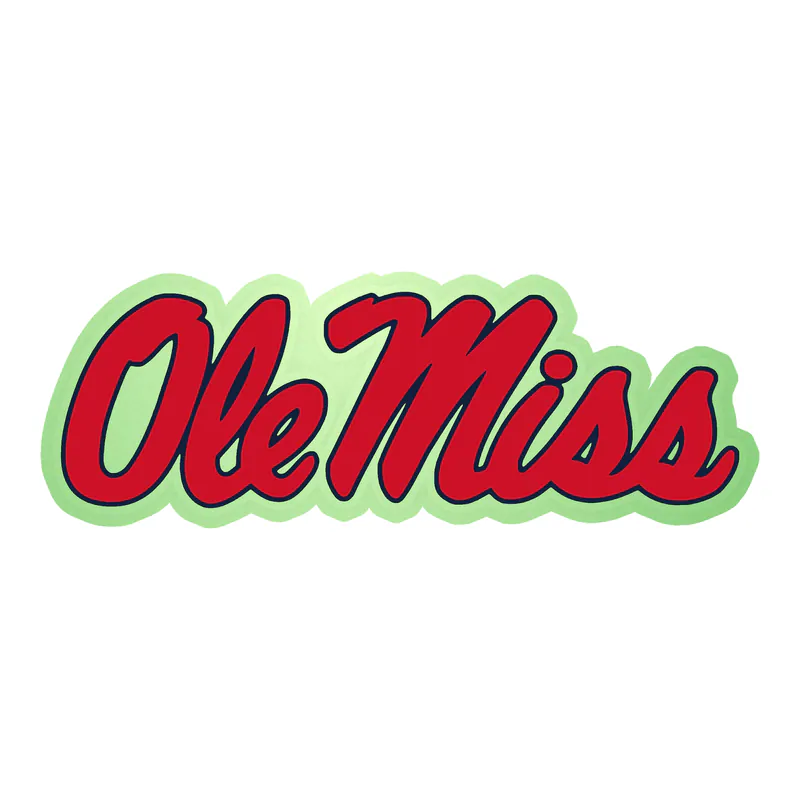 Ole Miss Rebels - Image 2 - Glow in the Dark Vinyl Sticker - Custom Size
