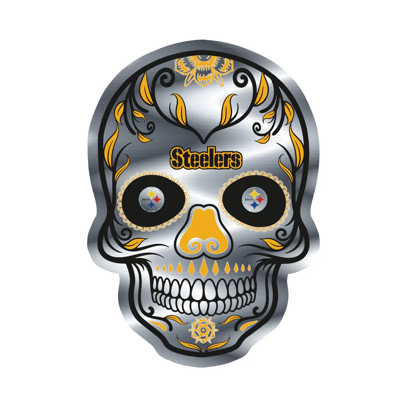 Pittsburgh Steelers - Image 10 - Silver Chrome Vinyl Sticker - Custom Size