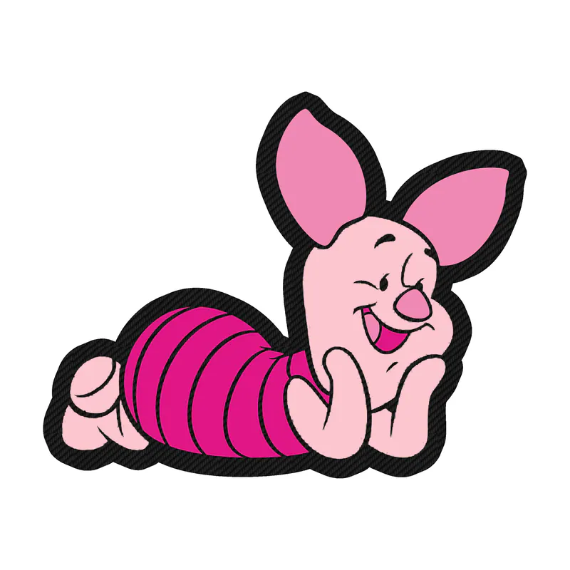 Winnie The Pooh - Piglet - Carbon Fiber Vinyl Sticker - Custom Size