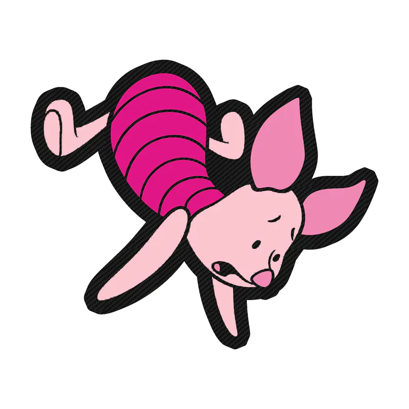 Winnie The Pooh - Piglet - Carbon Fiber Vinyl Sticker - Custom Size