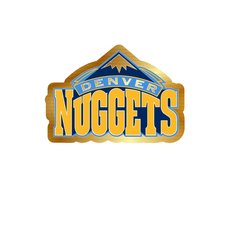 Denver Nuggets - Image 5 - Gold Chrome Vinyl Sticker - Custom Size