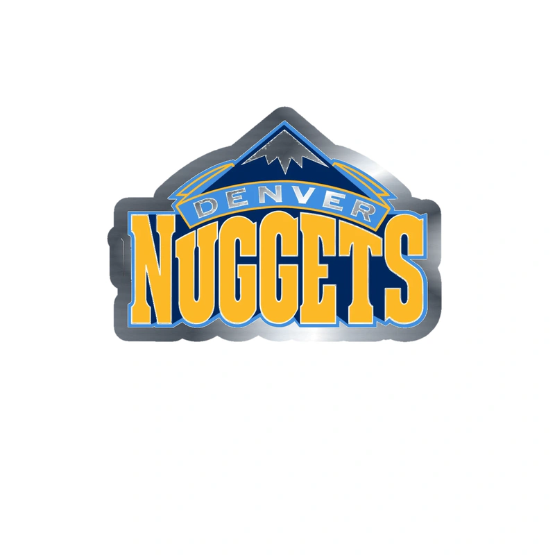 Denver Nuggets - Image 5 - Silver Chrome Vinyl Sticker - Custom Size