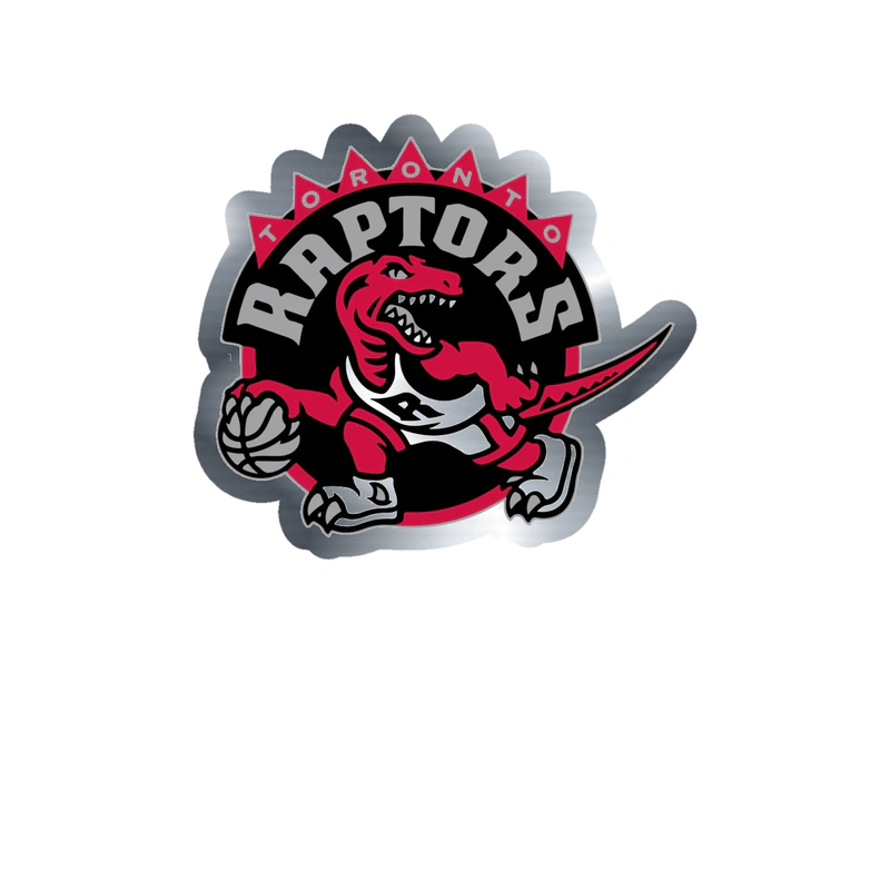 Toronto Raptors - Image 10 - Silver Chrome Vinyl Sticker - Custom Size