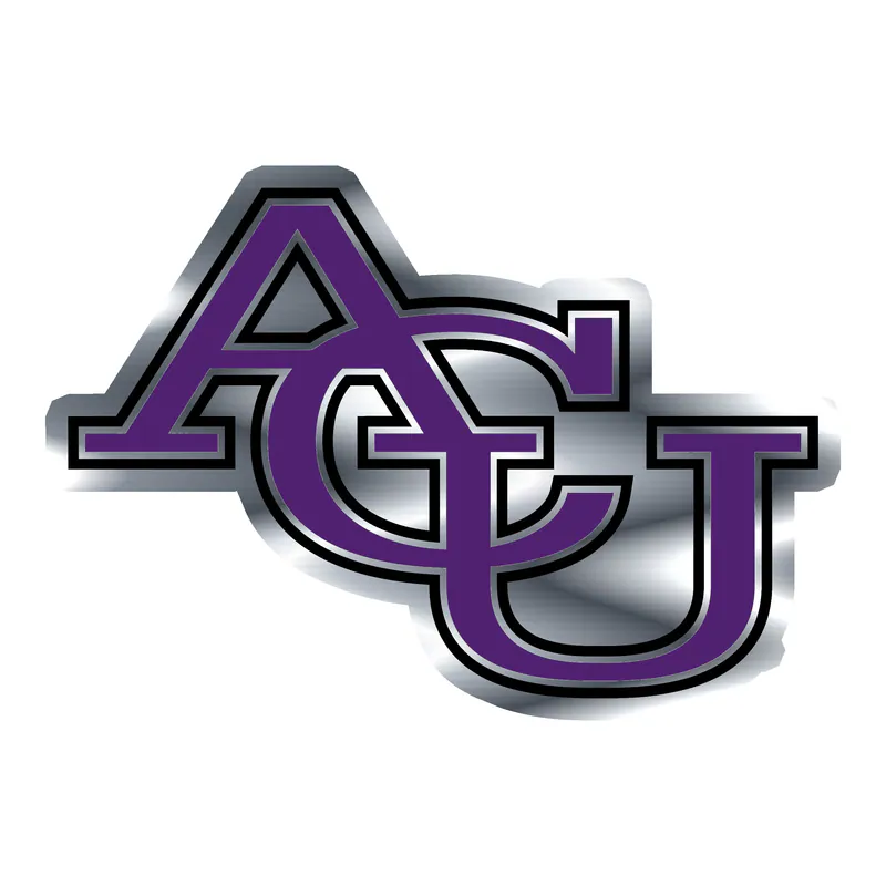 Abilene Wildcats Full Color Sticker - Silver Chrome Vinyl Sticker - Custom Size