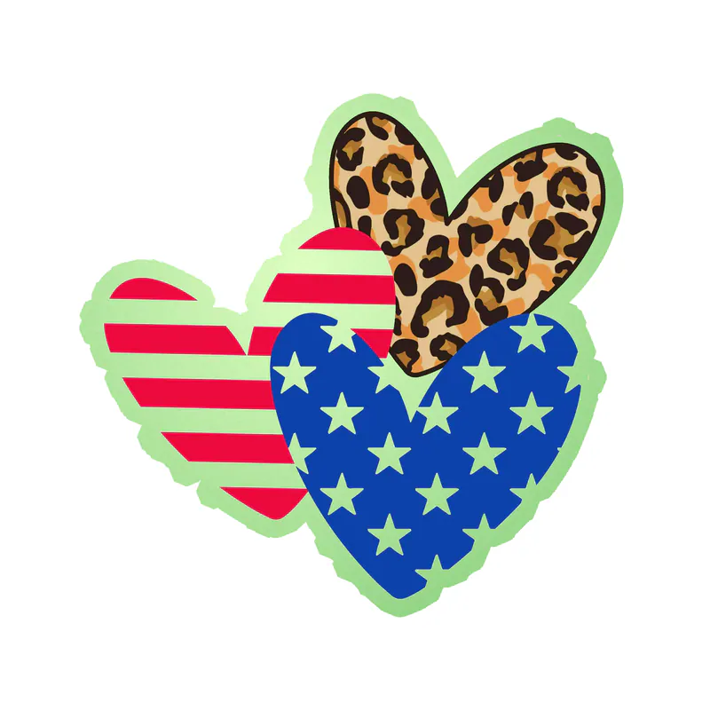 Hearts - Glow in the Dark Vinyl Decal