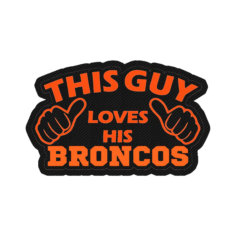 Denver Broncos - This Guy - Carbon Fiber Vinyl Sticker - Custom Size