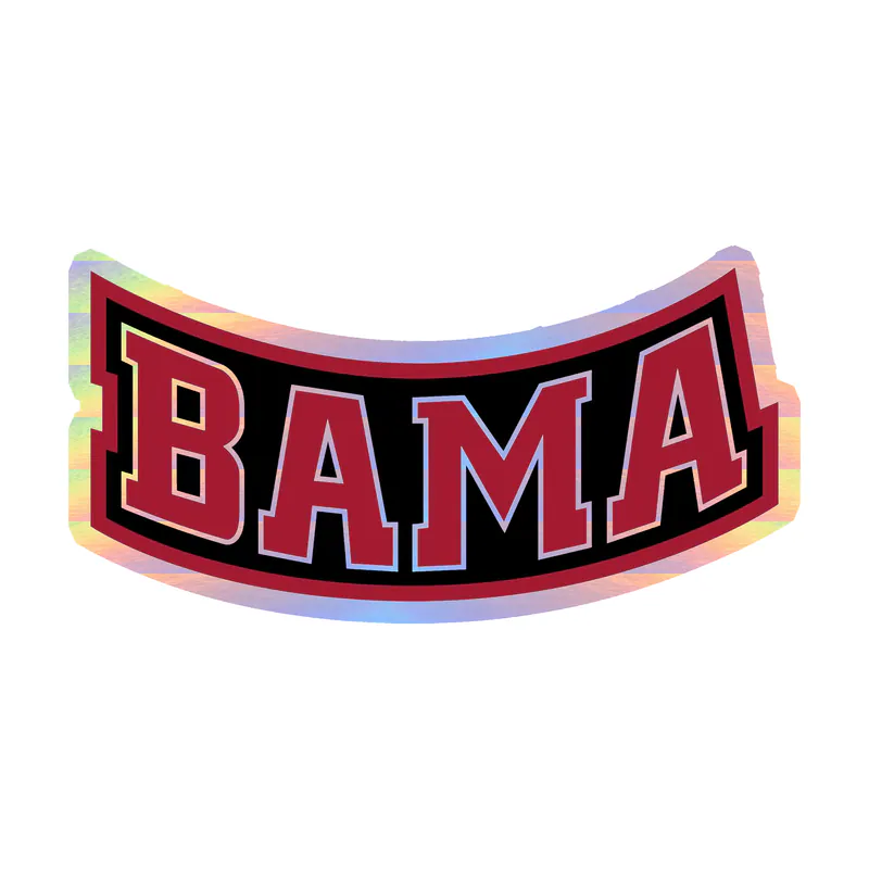 Alabama Crimson Tide - Image 6 - Holographic Vinyl Decal - Custom Size