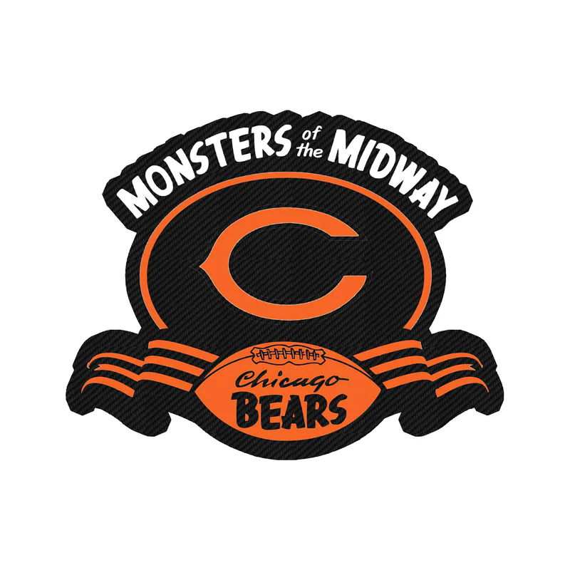 Chicago Bears - Monster Of The Midway - Carbon Fiber Vinyl Sticker - Custom Size