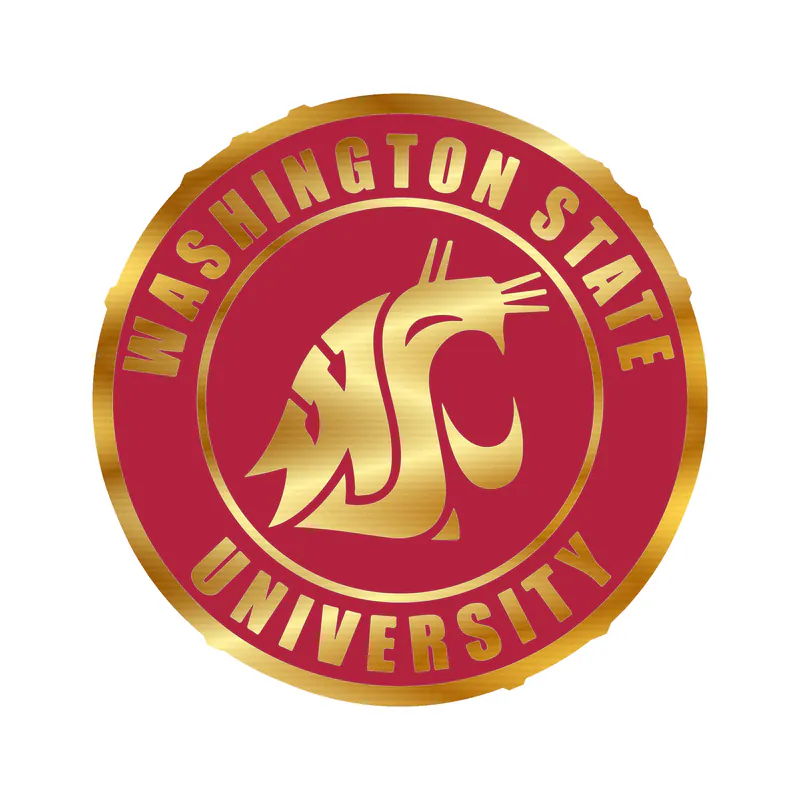 Washington State Cougars - Image 2 - Gold Chrome Vinyl Decal - Custom Size