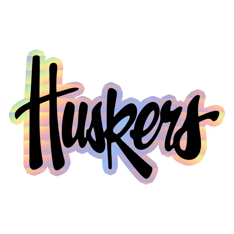 Nebraska Cornhuskers - Image 5 - Holographic Vinyl Decal - Custom Size