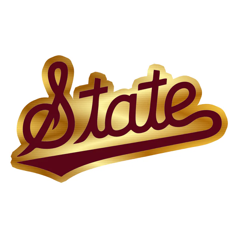 Mississippi State Bulldogs - Image 4 - Gold Chrome Vinyl Decal - Custom Size